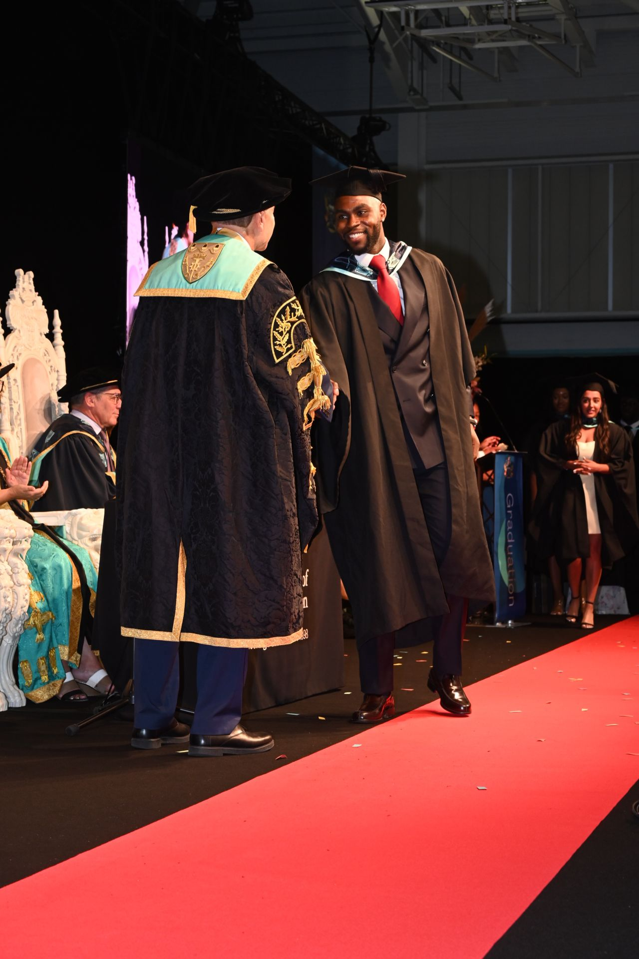 Bolu Olawaye at his degree apprenticeship graduation